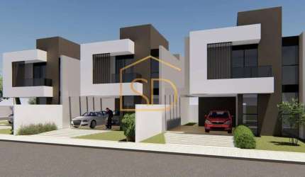 Maravilhoso Sobrado Novo, 122,21m², à venda em São José dos Pinhais, Parque da Fonte