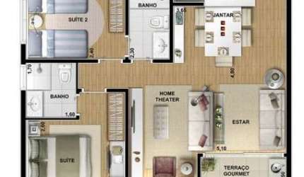 Apartamento com 2 quartos à venda na Rua Nelson Gama de Oliveira, 1361, Vila Andrade, São Paulo por R$ 667.800