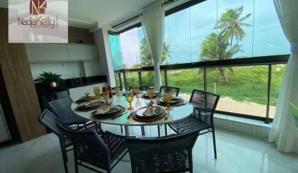 Apartamento pé na areia de 182m² com 3 suítes para vender por R$ 2.400.000 - Ponta de Campina - Cabedelo/PB