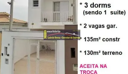Casa Venda em Campinas SP, Jambeiro, 3 dorms (1suite), 2 vagas, R$ 590.000,00  Aceita na Troca Apartamento até R$ 210mil