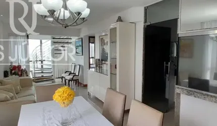 Linda Cobertura à venda em Patamares, Salvador-BA: 4 quartos, 2 suítes, 3 salas, 4 banheiros, 2 vagas, 200m².