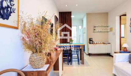 Apartamento térreo 2 Suítes pé na areia à venda em Itacimirim Bahia