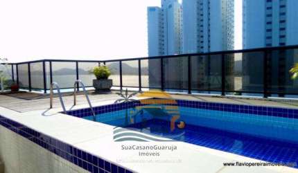 cobertura vista mar 4 dormitorios 150 m2 2 vagas costao tartarugas guaruja praia da enseada cod COF9341V