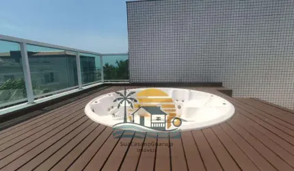 Cobertura penthouse 3 dormitórios jacuzzi churrasquera no Tombo