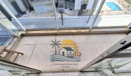 Apartamento vista lateral mar 3 dormitórios  1 vaga Astúrias - Guarujá R3307241