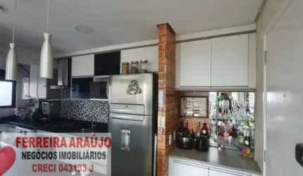 Apartamento com varanda no Condomínio Inter Clube Interlagos.