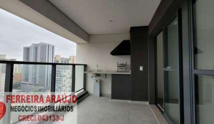APARTAMENTO COM VARANDA GOURMET NO CONDOMÍNIO HAUS MITRE BROOKLIN.