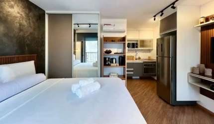 Studio  mobiliado 25m² no Campo Belo