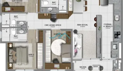 Apartamento à venda em Florianópolis, Canto, com 3 quartos, com 111.02 m², Premiatto Residencial