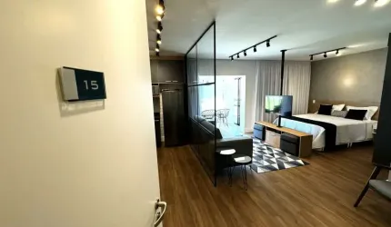 77 M² AU 01 DORMITÓRIO GARDEM, MOBILIADO