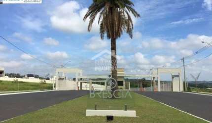 Terreno de esquina com 342,61m² localizado no Condomínio Brescia