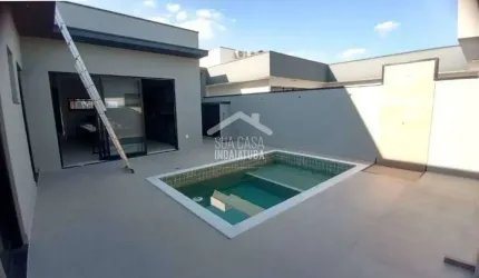 Casa terrea nova com 3 suítes e piscina no condomínio Maria José