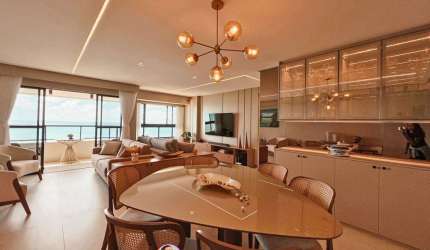 Apartamento na beira mar de Candeias - 110 m², 3 quartos e mobiliado - Edf Parati