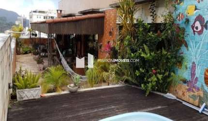 Cobertura à venda em Laranjeiras, Rio de Janeiro, RJ, 4 quartos, dependências, churrasqueira, piscina, 3 vagas, vista Cristo, Pão de Açúcar e Baía.