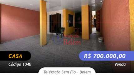 Imóveis Belém vende casa com dois Pavimentos no Telégrafo.