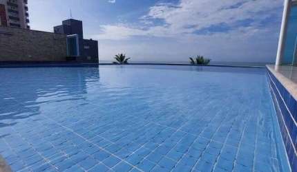 Apartamento Alto Padrão mobiliado 2 dorm/ uma suíte, sacada gourmet vista mar - próximo ao centro de Mongaguá/SP