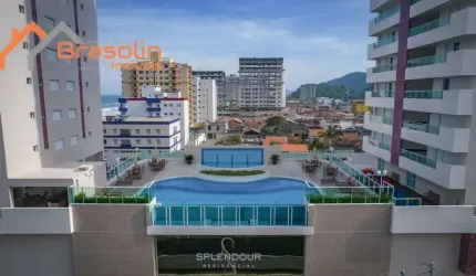 Apartamento Alto Padrão 2 dormitórios sendo uma suíte sacada vista mar - Mongaguá
