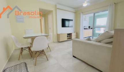 Apartamento 2 dormitórios sendo uma suíte mobiliado em Vila Atlântica, Mongaguá.