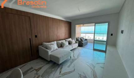 Apartamento 3 dorm/sendo 2 suíte sacada gourmet vista mar Alto Padrão mobiliadoem Aviação, Praia Grande