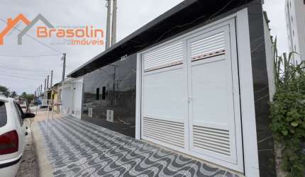 Casa nova 2 dormitórios com piscina lado praia. Mongaguá, Itaoca