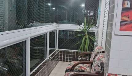 Apartamento 2 dormitórios sacada gourmet vista mar no bairro Anhanguera em Mongaguá