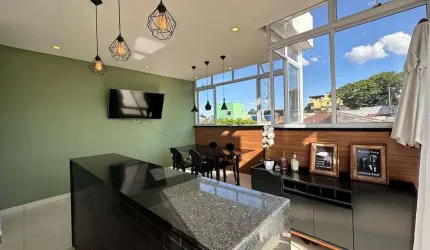 Cobertura duplex 2 quartos, espaço gourmet amplo, 102m² em São Pedro.