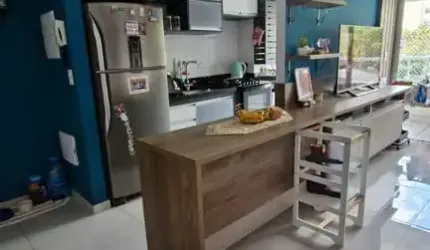 Apto pronto para morar no Bellart, 2 dorms, terraço grill com fechamento de vidro e 1 vaga coberta.