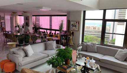 Cobertura duplex a venda tem 420 m, 4 suítes, 3 vagas, vista mar em Pituba - Salvador - Ba