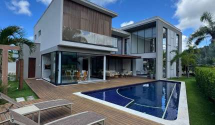 Casa a venda em alphaville litoral norte 1 com 5 suites mobiliada alto luxo