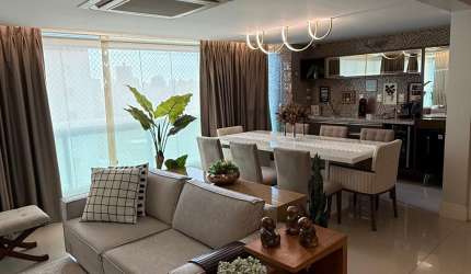Apartamento a venda no caminho das árvores com 4 quartos mobiliado e varanda gourmet