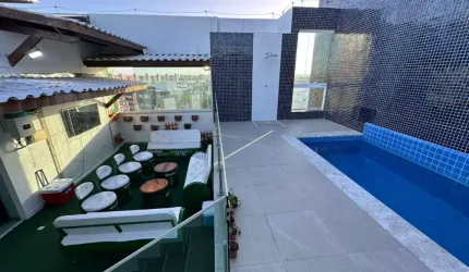 Cobertura a venda em lauro de freitas com 3 quartos piscina e área gourmet