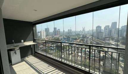 Apartamento novo com varanda gourmet com vista para a Ponte Estaiada, 2 suítes. 94m² no Brooklin - Agende sua visita!!