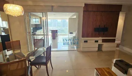 Apartamento de 112m² com terraço gourmet com churrasqueira, 3 dorm. sendo 2 suítes - ar condicionado - para venda ou locação na Chácara Santo Antônio