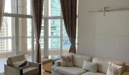 Apartamento de alto padrão, pé direito duplo, 157m² com 2 suítes e 3 vagas de garagem - Vila Nova Conceição - Agende sua visita!!