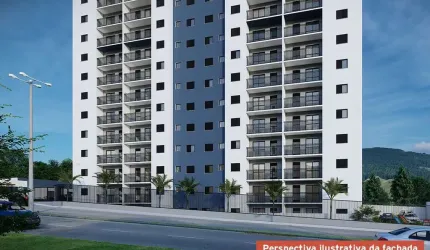 Apartamento à venda em Guaratinguetá-SP no Jardim do Vale: 2 quartos, 2 salas, 1 banheiro e garagem!