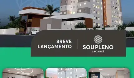 Breve Lançamento Soupleno Aptos 53m2 2 Dorms 1 Suíte, Sala, Cozinha, Banheiro Social, Varanda e Lazer Completo