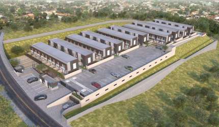 Residencial Trento Casa Sobrado 77,29m2 2 Dorms, Cozinha, Sala Jantar/TV, 1 Banheiro Social, Lavabo, 1 Vaga Garagem, Quintal, Lazer Complet