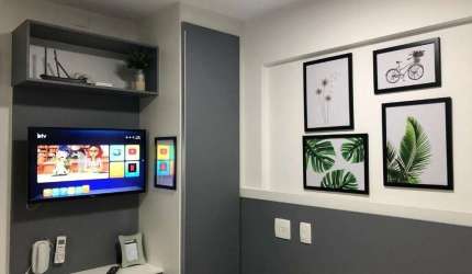 Studio 22,90m2 1 Dormitório 1 Banheiro 1 Cozinha 1 Sala de estar 1 Área de serviço Proximidades Banco Escola Escola de idioma Faculdade Farmácia