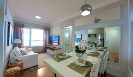 Apartamento 53,60m2 no Condomínio Rosolem BCS Alameda Primavera, 2 Dormitórios com Suíte, Varanda, Ótima Localização, Lazer Completo