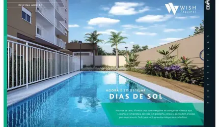 Breve Lançamento Wish Taquaral, Apartamentos de 56m2 e 75m2, 2 ou 3 Dormitórios, 1 Suíte, Varanda Gourmet, Cozinha Americana, Lazer Completo