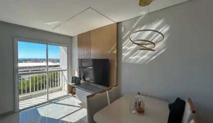 Apartamento à venda em Hortolândia-SP: 2 quartos, 1 suíte, 2 salas, 1 banheiro, 1 vaga de garagem - 55,00m² no Jardim Santa Izabel