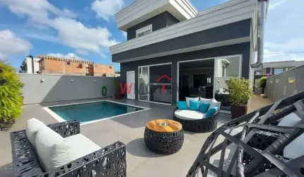 Venda de Casa em Condomínio de Luxo em Mogi das Cruzes-SP: 4 Quartos, sendo 3 Suítes, 2 Salas, 4 Banheiros, 4 Vagas, 286m².