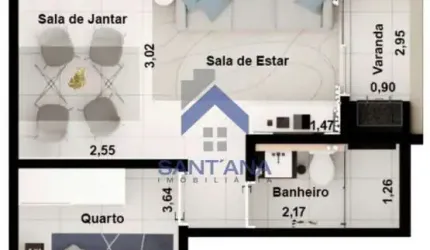 Apartamento com 1 quarto à venda na Avenida Subtenente Garcílio Costa Ferreira Filho, 414, Vista alegre, Taubaté por R$ 180.000