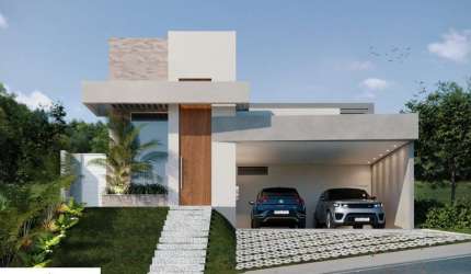 CASA DE 3 SUITES (1 MASTER), PISCINA AQUECIDA, ESPAÇO GOURMET COM LAREIRA E 4 VAGAS COBERTAS