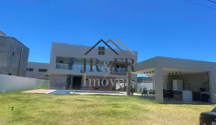 Linda casa porteira fechada 5 suítes nova, Jacuípe Country, Camaçari - BA