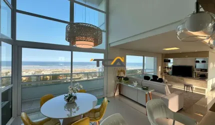 Apartamento diferenciado com pé direito duplo sacada com vista  para mar em Torr