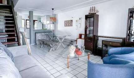 Flat duplex em Pirangi (Parnamirim/RN) | Residencial Caravelas | 3 suítes - 93m²