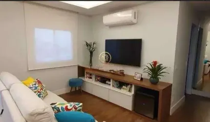 Apartamento á venda 82 m², 2 dormitórios sendo 1 suíte, 2 vagas de garagem no ba