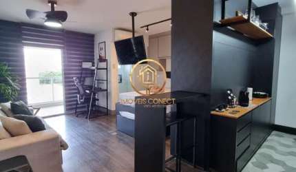 Apartamento studio a venda, 41m² com 1 vaga coberta, bairro Bosque - Campinas