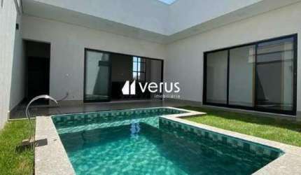 Casa em condomínio no Portal do Valle: 03 suítes, varanda gourmet e piscina aquecida